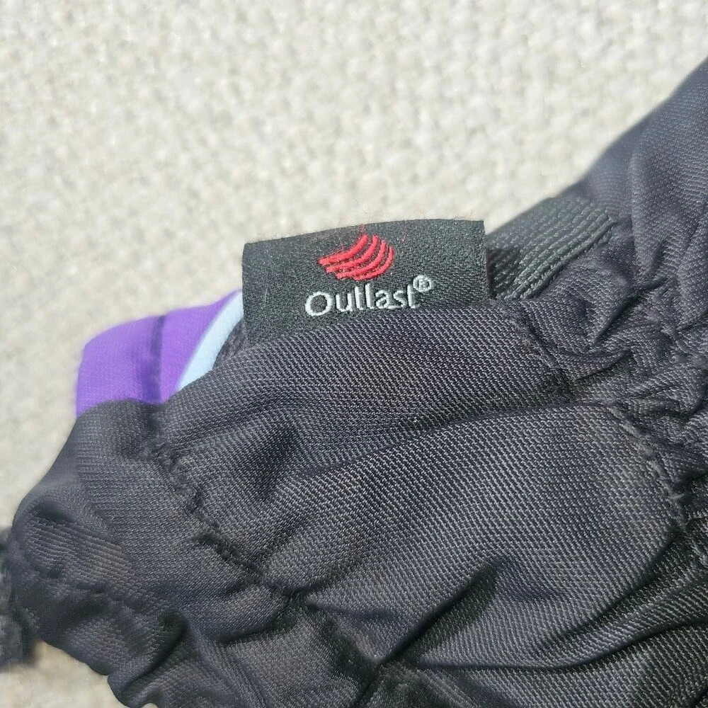 Kids Head Outlast Ski Gloves Black and Purple Medium